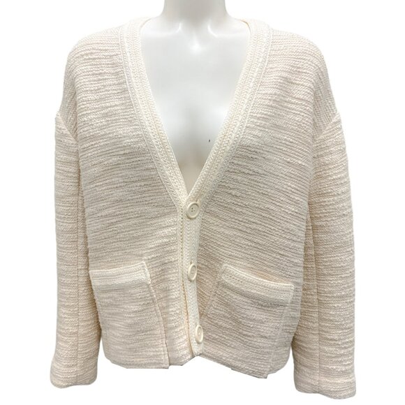 A.L.C. Ivory Peyton Cotton Boucle Jacket